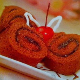 Bolu Gulung Cokelat